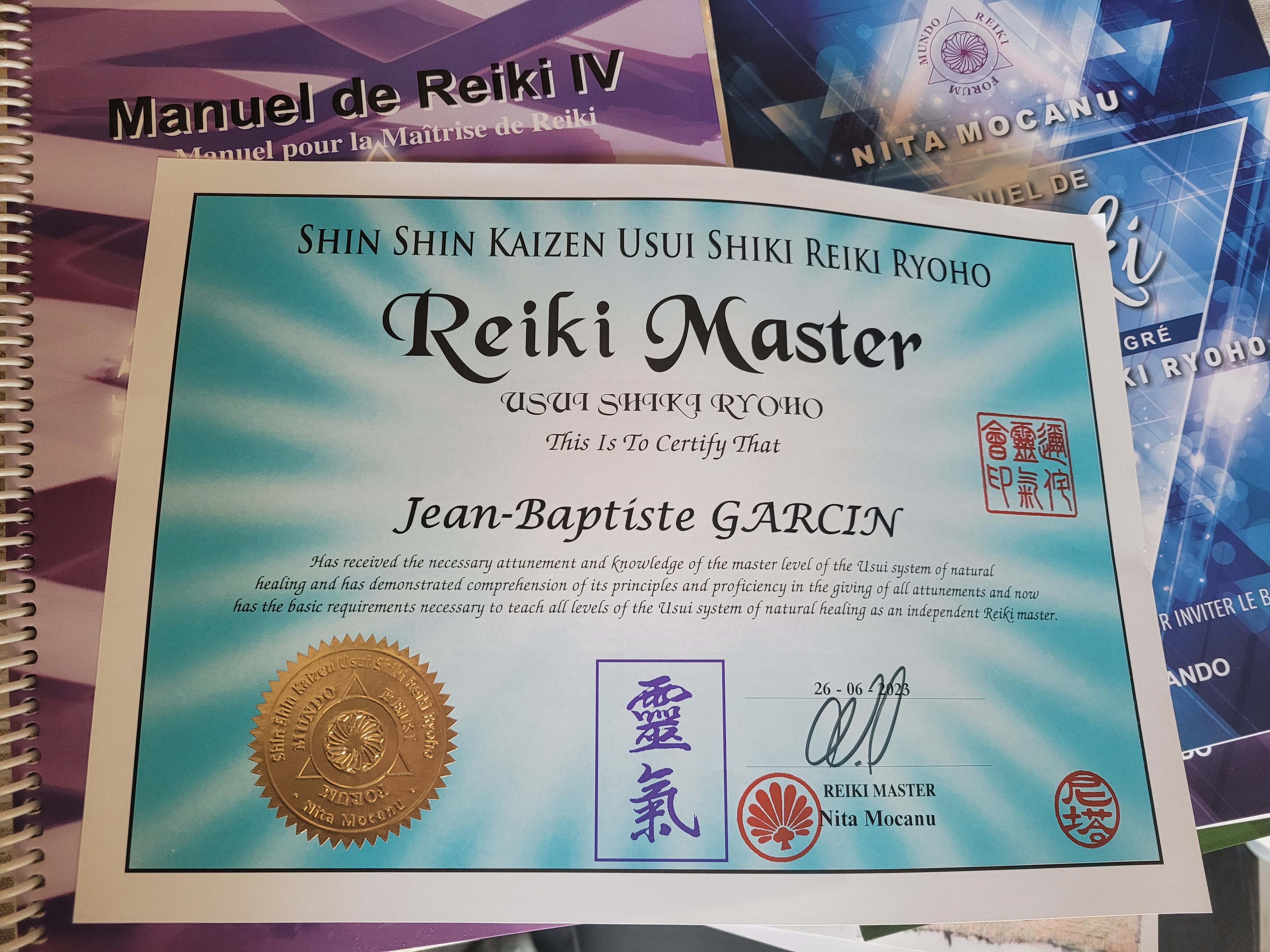 Certificat MAITRISE JB G Garcin